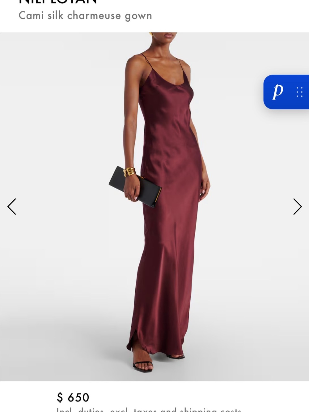 Nili Lotan Burgundy Maxi Dress